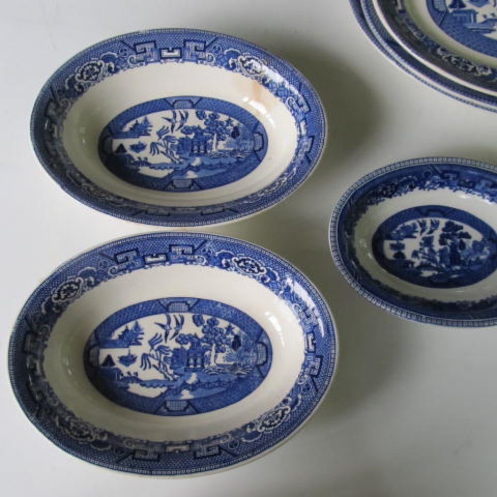 Homer Laughlin Blue willow pattern K 49 N 6 Rare Blue Willow Marking Blue Willow